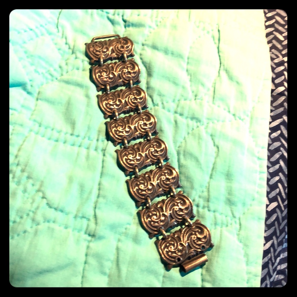 Heavy Vintage Sterling Silver Mexican Bracelet.